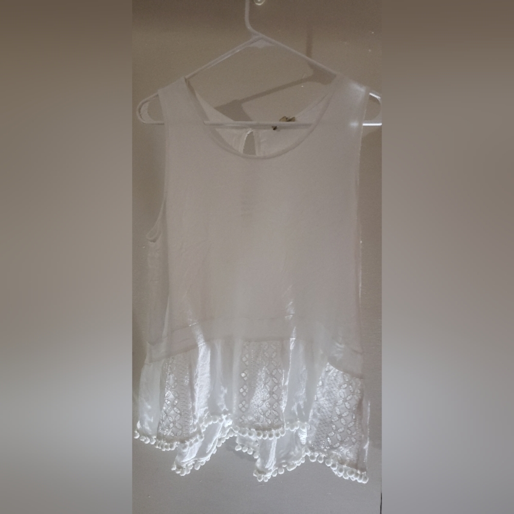 So pretty white summer top